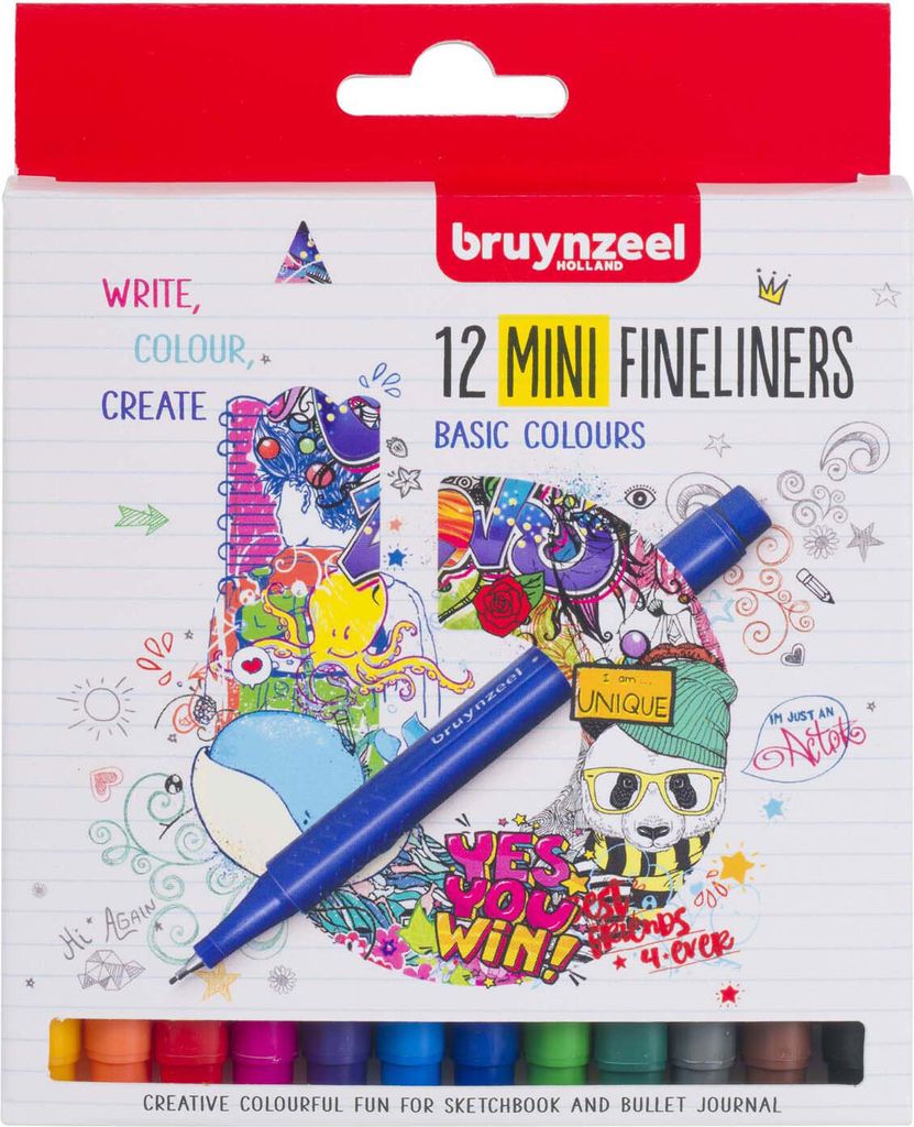 bruynzeel Fineliner "mini" 12er Karton-Etui Produktbild 