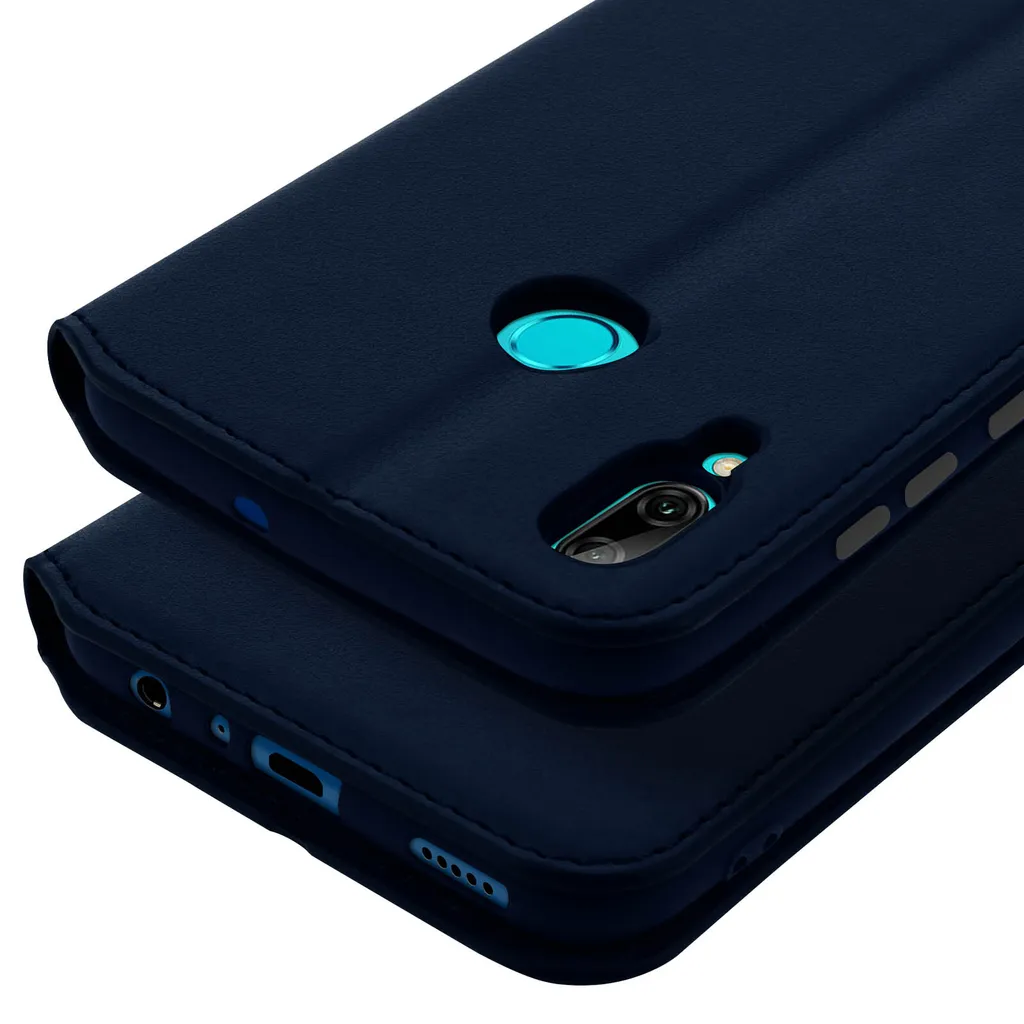 Cover Blu Scuro Huawei P Smart 2019 / Honor 10 Lite - Protezione Ecopelle - 6