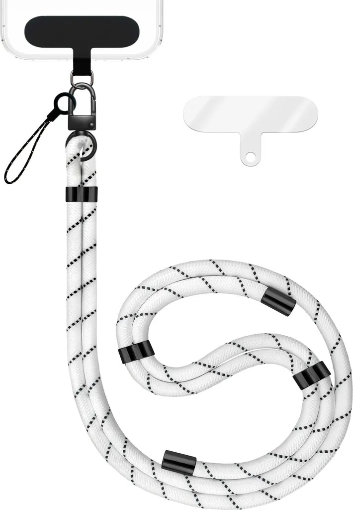 Cordino Cellulare Antifurto HoldMe Edition Bianco per Viaggi e Trekking