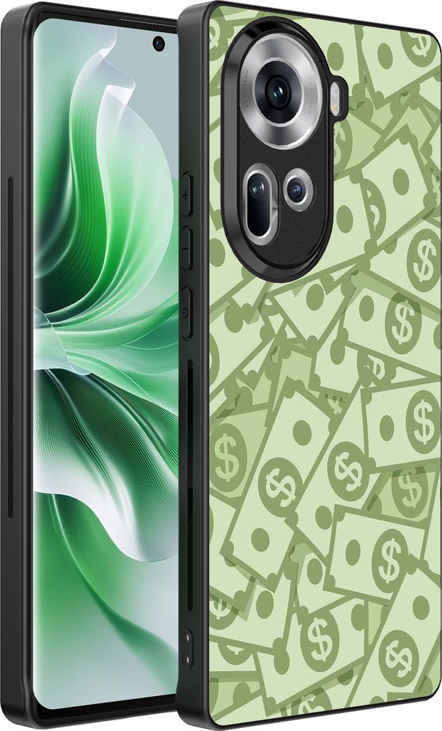Smartphonica Handyhülle passend für Oppo Reno 11 mit Geld Impressum - TPU Backcover Fall mit Geld Design