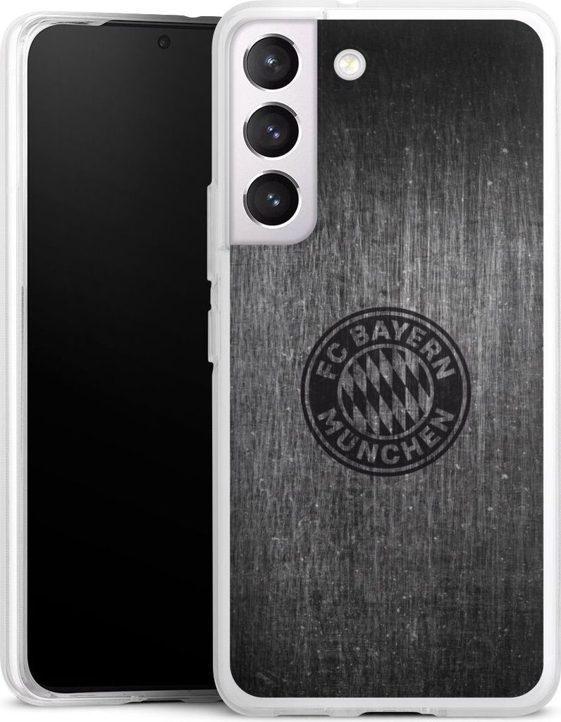DeinDesign Handyhülle für Samsung Galaxy S22 Silikon Hülle Case Smartphone Schutzhülle FC Bayern München FCB Metallic Look