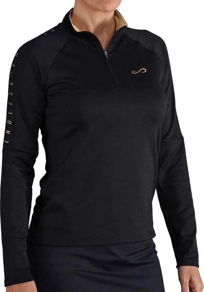 Endless Kirsch Ii Halbreißverschluss-sweatshirt Schwarz S Damen Schwarz S