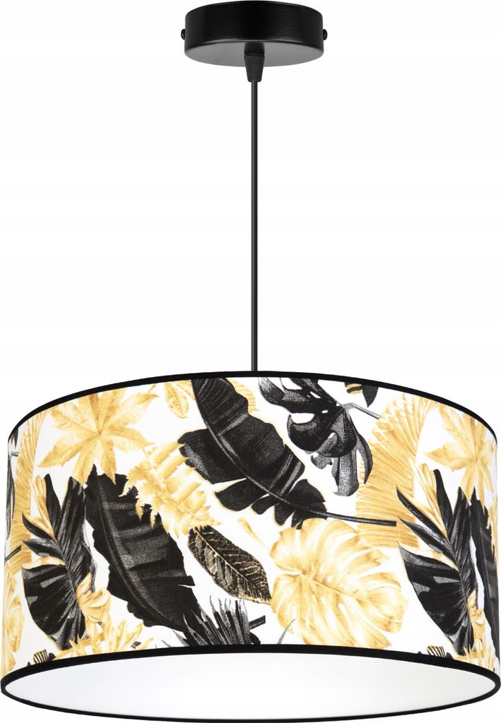 Moderne LED Pendelleuchte mit Lampenschirm in Gold-Blumen Design – Stilvolle Hängelampe