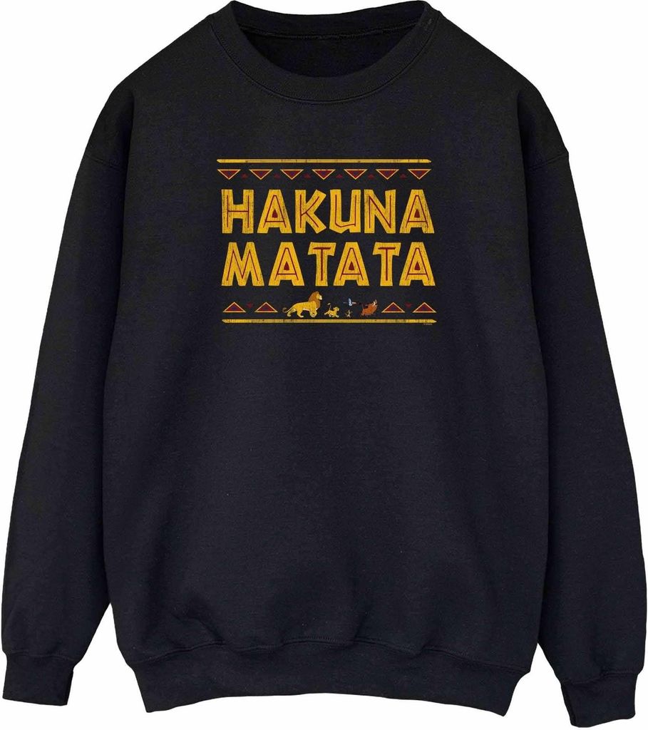 Disney - "The Lion King Hakuna Matata" Sweatshirt für Damen BI50262 (M) (Schwarz)