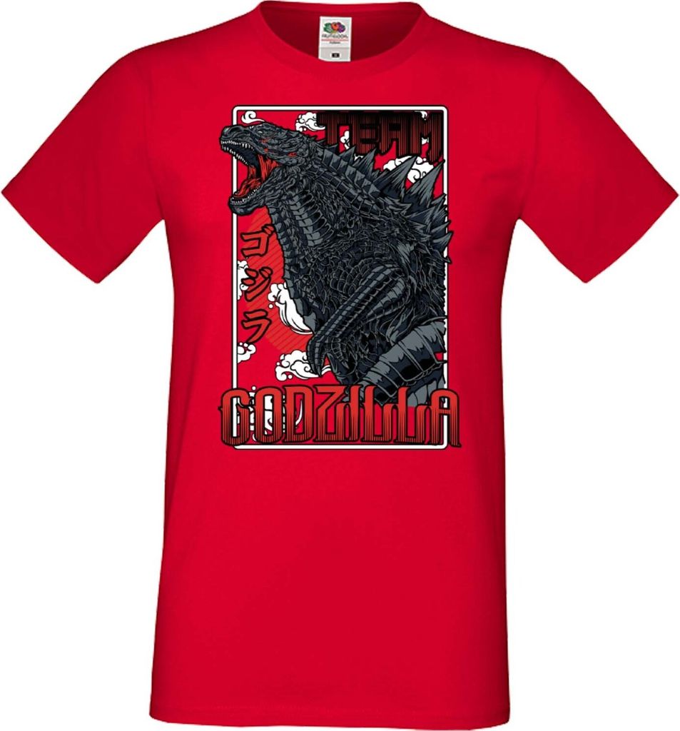 Herren T-Shirt Anime Manga Godzilla 02 Godjira, Man XL / Rot
