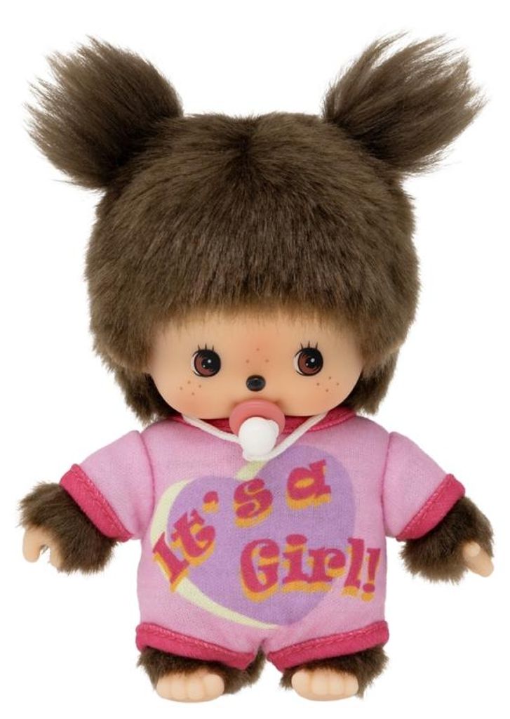 Monchhichi Puppe Bebichhichi Strampler It's a Girl 16cm Produktbild 