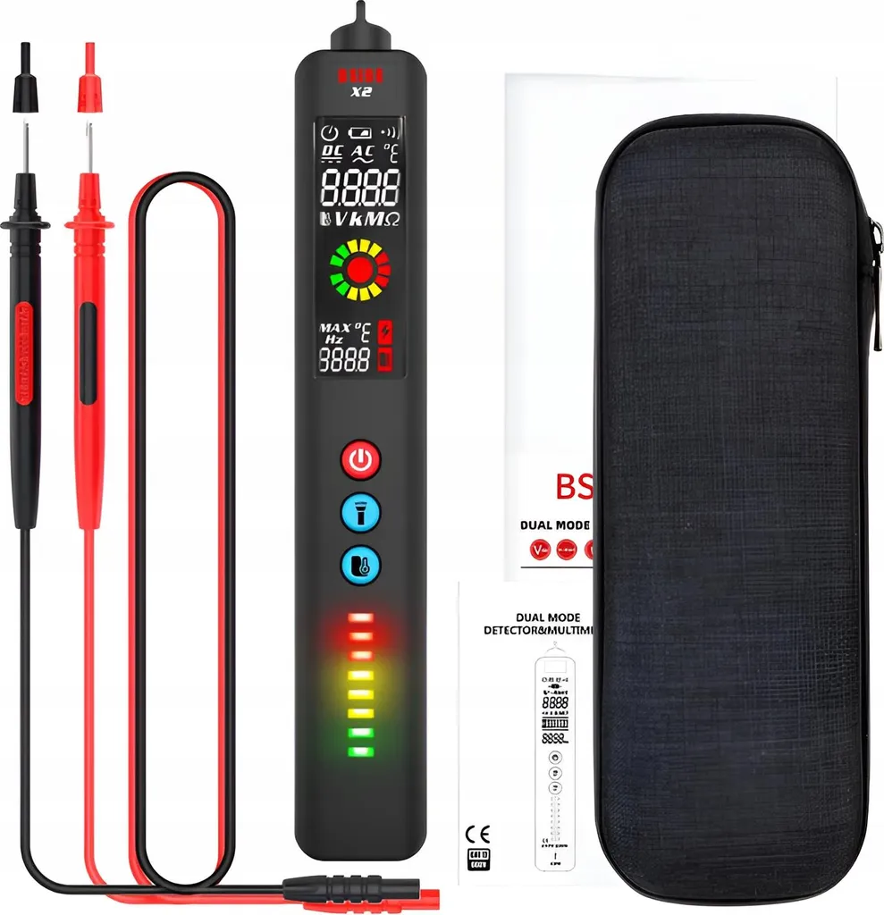 Multimètre Bside X2 Écran Couleur LCD avec Thermomètre IR et Détection NCV