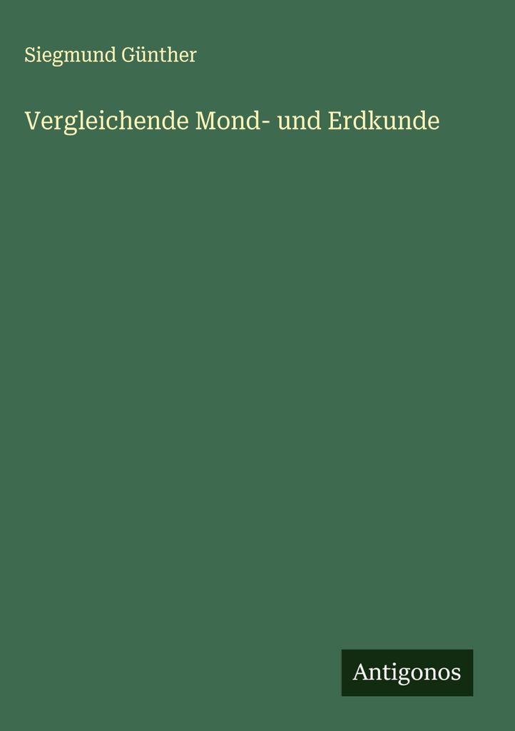 Vergleichende Mond- und Erdkunde