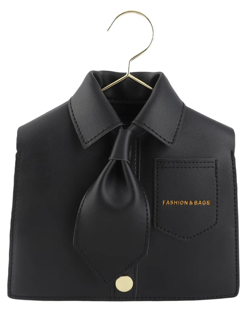 Cintre pour sac à main en cuir PU noir de style minimaliste