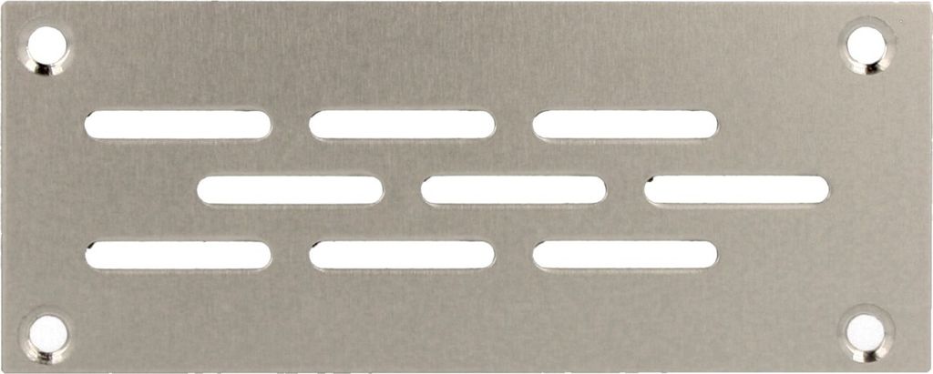 Lochblech Aluminium 100x40mm F1 Lüftungsgitter Lochung 20mmx3mm silber eloxiert