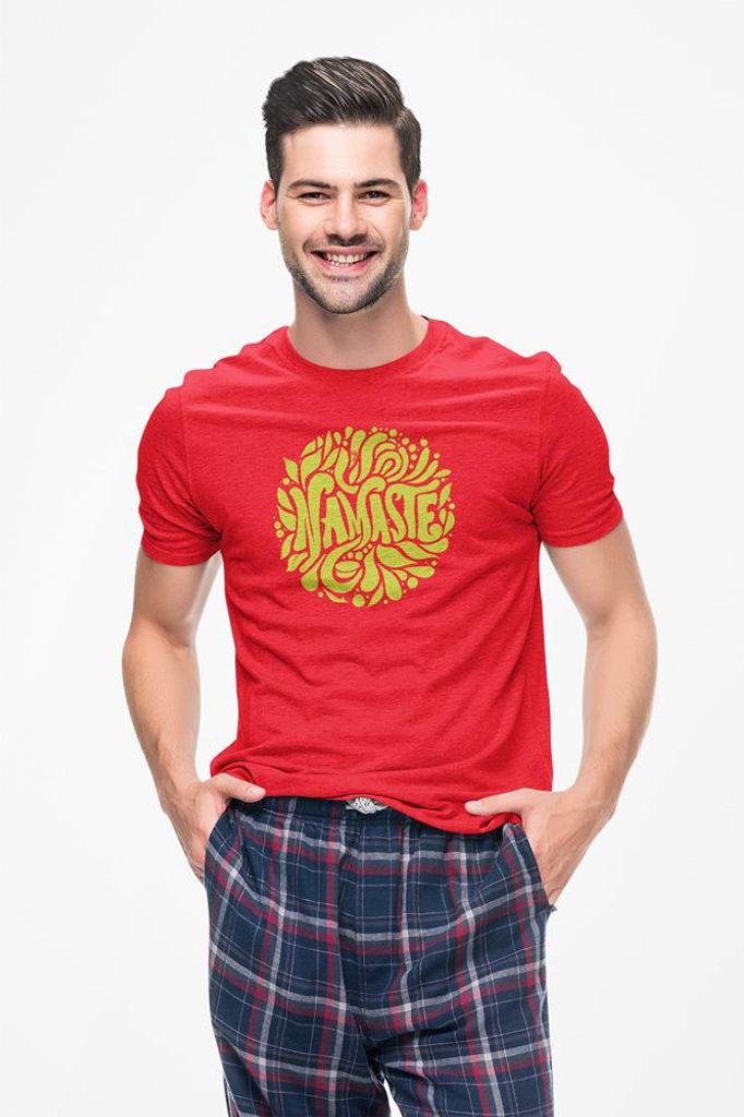 D&B Uni Polo ST00079 Namaste Rot-Größe L