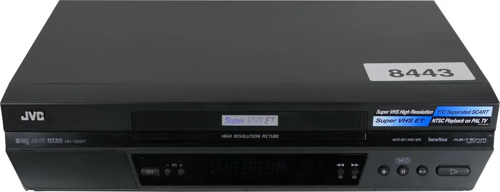 JVC HR-S5971E Magnétoscope Super VHS ET avec Technologie S-VHS Haute Qualité
