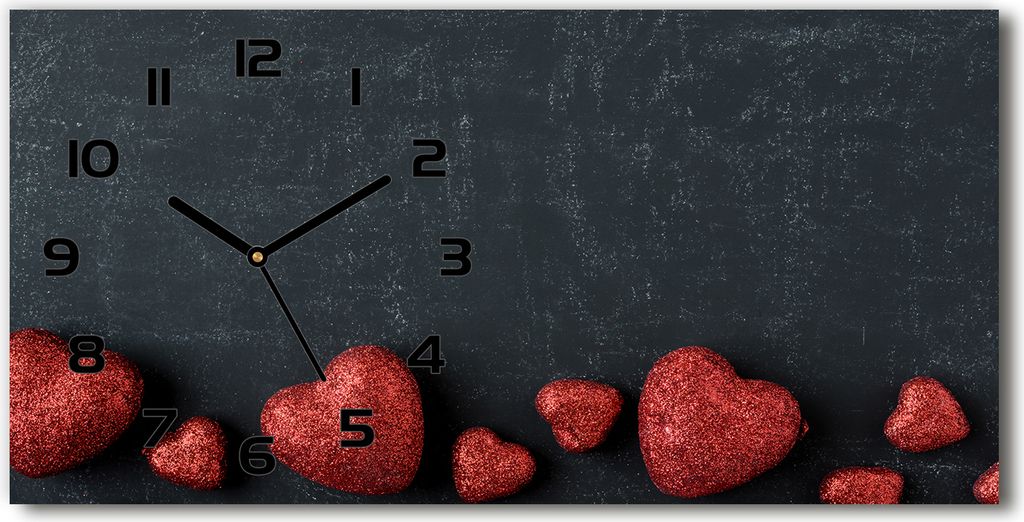 Wanduhr aus Glas – 60x30 cm - Glasbild - Glasuhr - Produktbild 