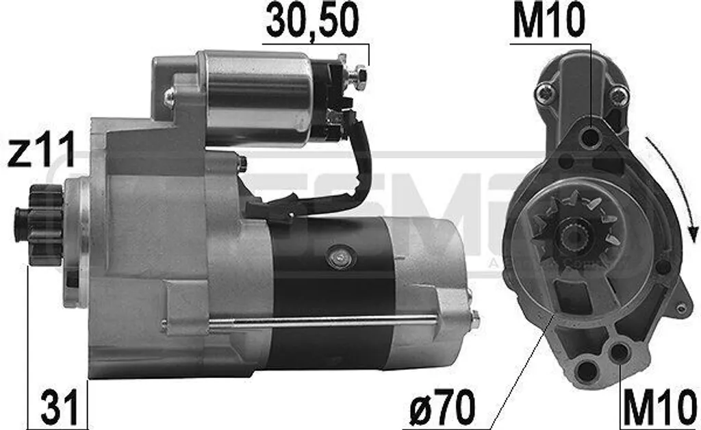 Démarreur électrique auto pour Nissan Pathfinder R51 et Murano Z51 ERA