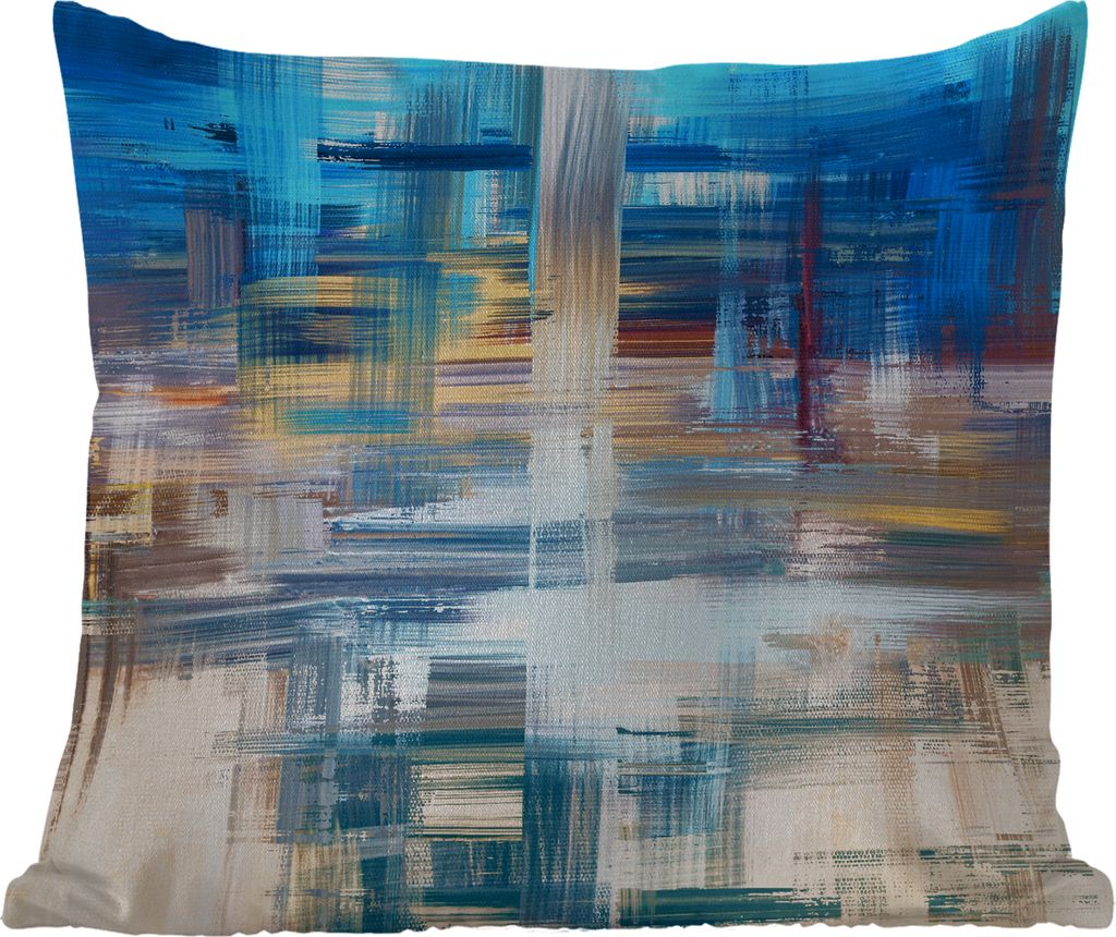 MuchoWow Outdoor Kissen - Ölfarbe - Abstrakt - Malerei - 45x45 cm - Wetterfest - Lounge Kissen - Fotokissen - Dekoratives Kissen