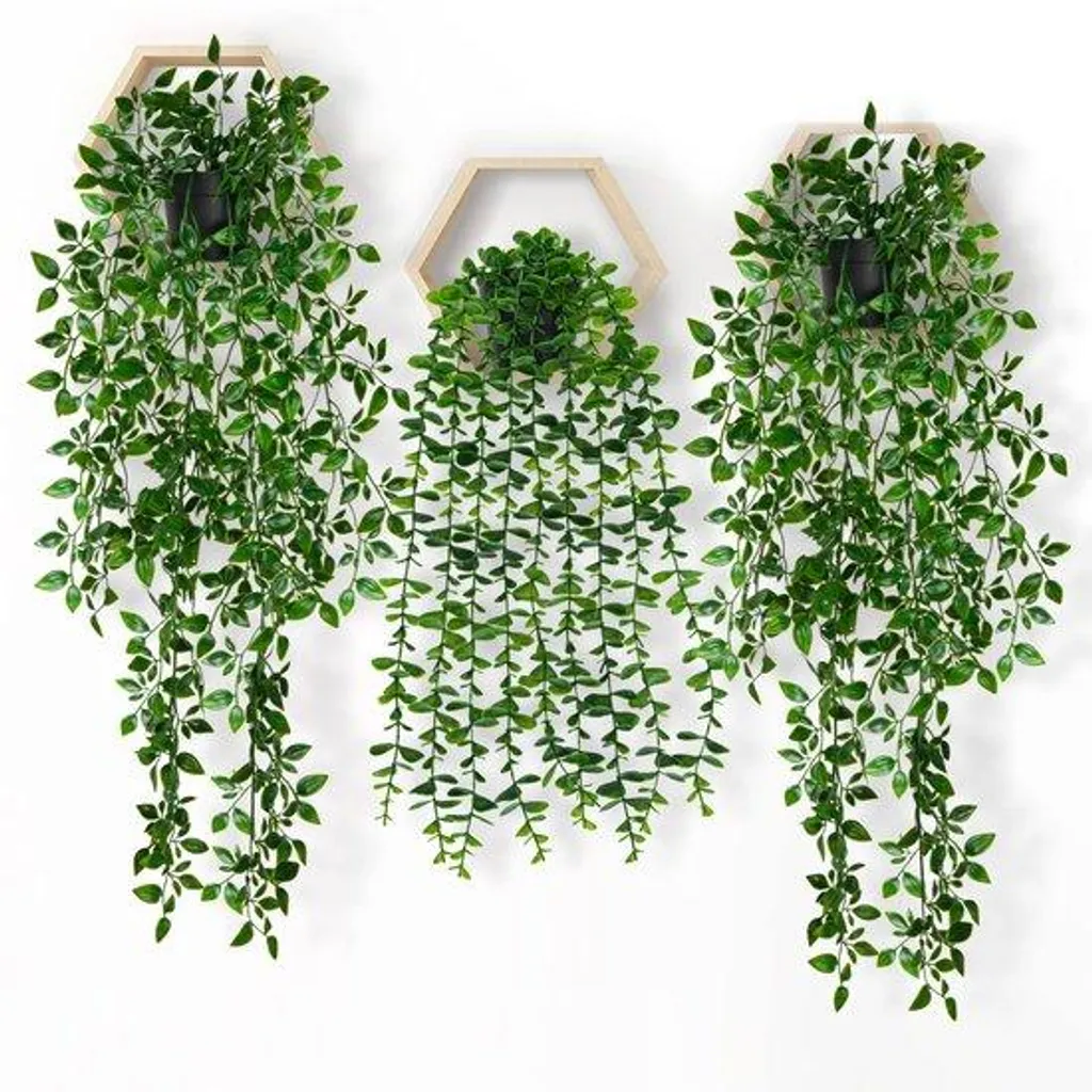 Plante Artificielle Tombante Eucalyptus - Décoration Murale Lot de 3