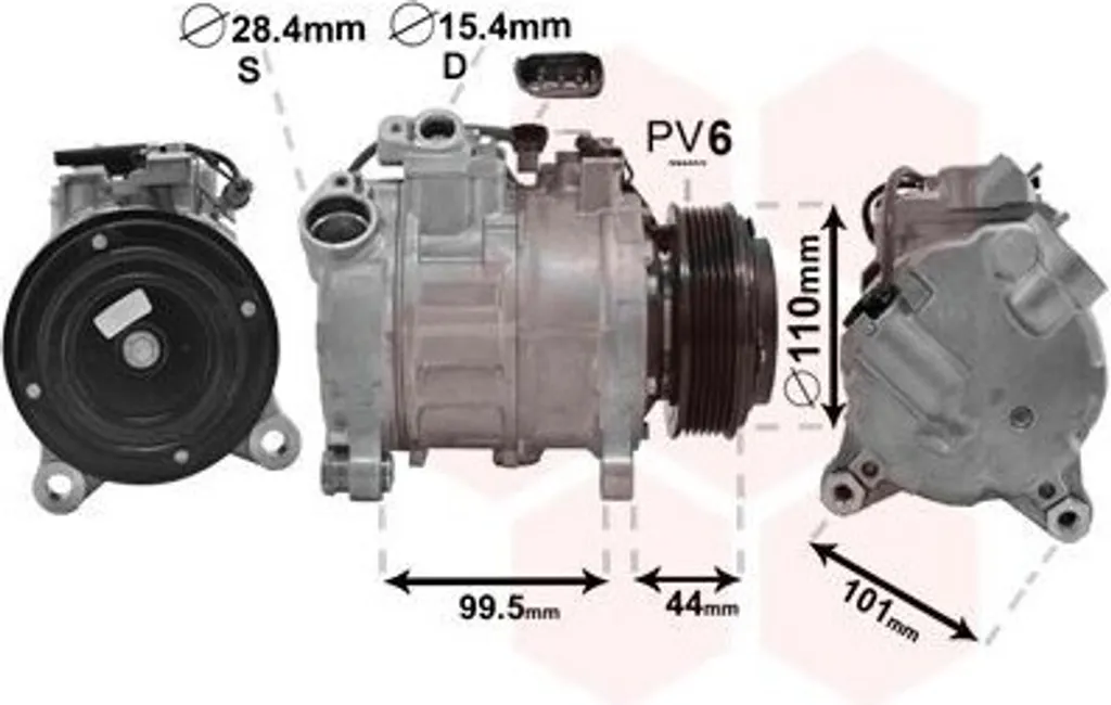 Compresseur de clim 7SBU17A avec huile PAG 46 pour BMW F30 F31 F10 F11