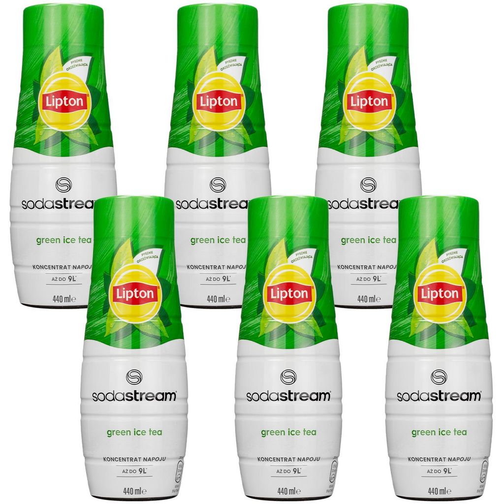 Lipton Sirup Eistee Grüner Tee 440ml 6er Pack für SodaStream