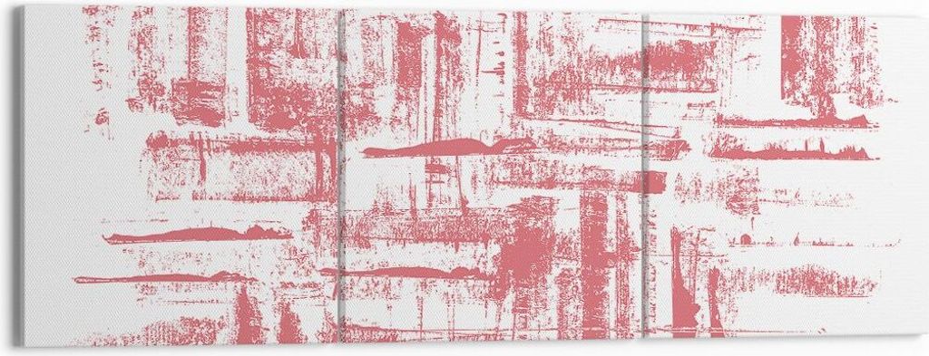 Bild auf Leinwand - Leinwandbild - 3 Teile - Rot Textur Muster - 150x50cm - Wand Bild - Wanddeko - Wandbilder - Leinwanddruck - Bilder - Wanddekora...
