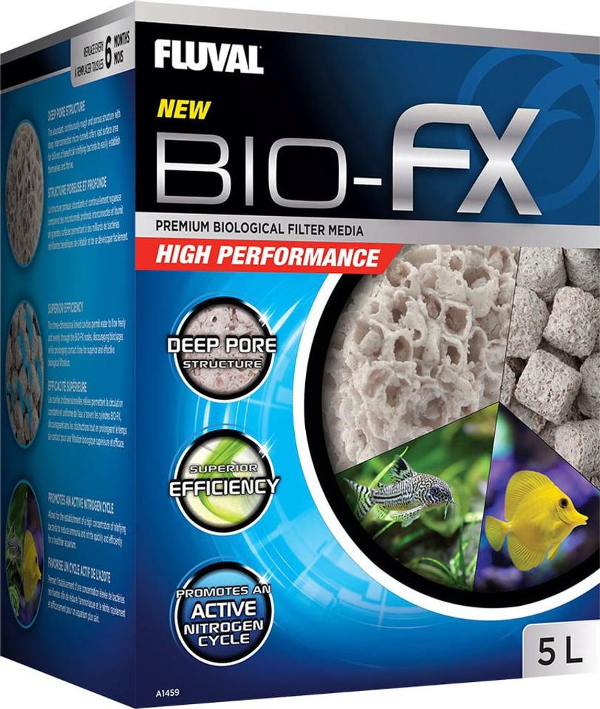 Fluval FX Biologisches Aquarium Filtermedium 5 l mit tiefer Porenstruktur für Ammoniak- & Nitritreduktion