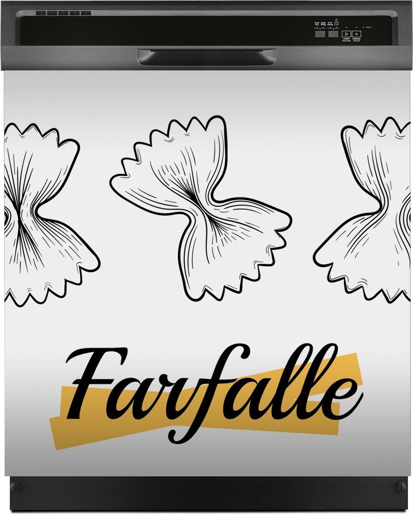 Aufkleber sticker 60x60 cm Dekorative folie Spülmaschine - Italienische Nudeln Pasta