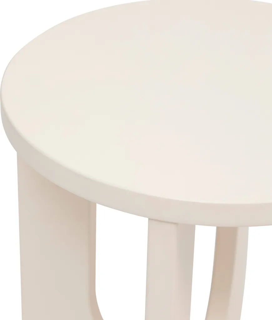 Petite Table d'Appoint Ivoire Bloom 50x40 cm - Finition Matte Chic