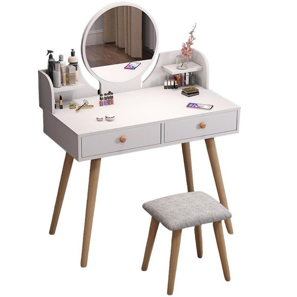 Mobiletto cosmetico con specchio bianco grande soppalco 80 Immagine del prodotto 