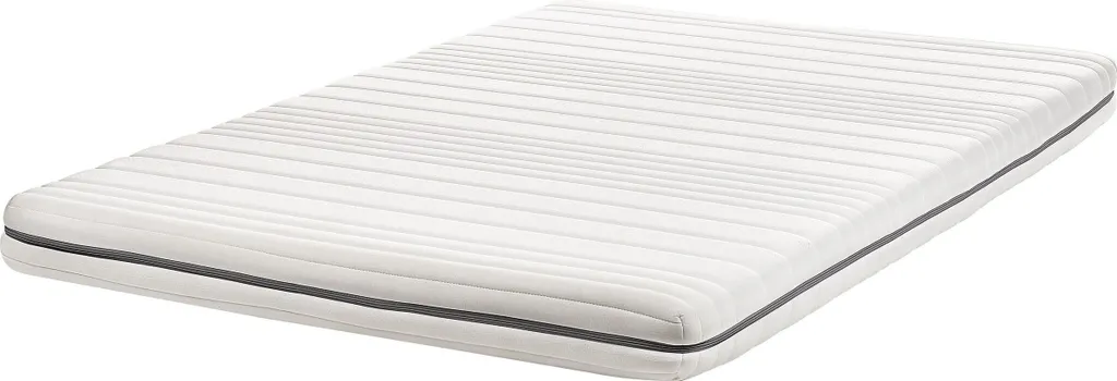 Matelas en mousse BELIANI 140x200 cm blanc déhoussable pour lit double