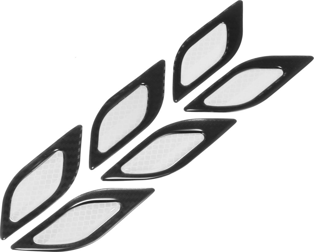 6 Stück Auto 3D Reflektierende Aufkleber Sicherheit Warnschild Weiß