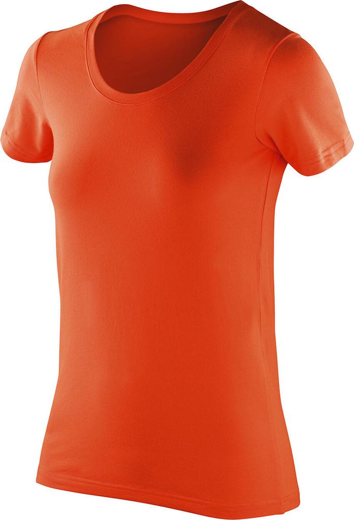 SPIRO S280F | Damen Impact Softex T-Shirt / Ideal veredeln mit ihrem Logo - Farbe: Tangerine - Größe: M (12)