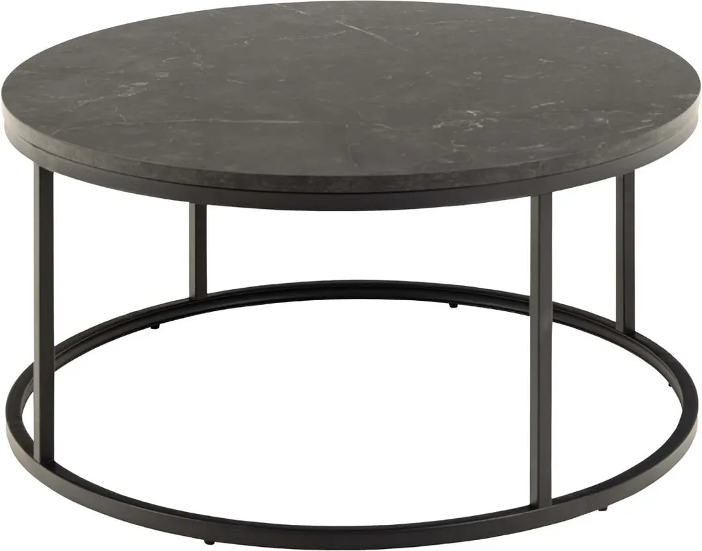 Tavolino da Caffè Spiro 80cm Marmo Nero - Design Minimal per Interni
