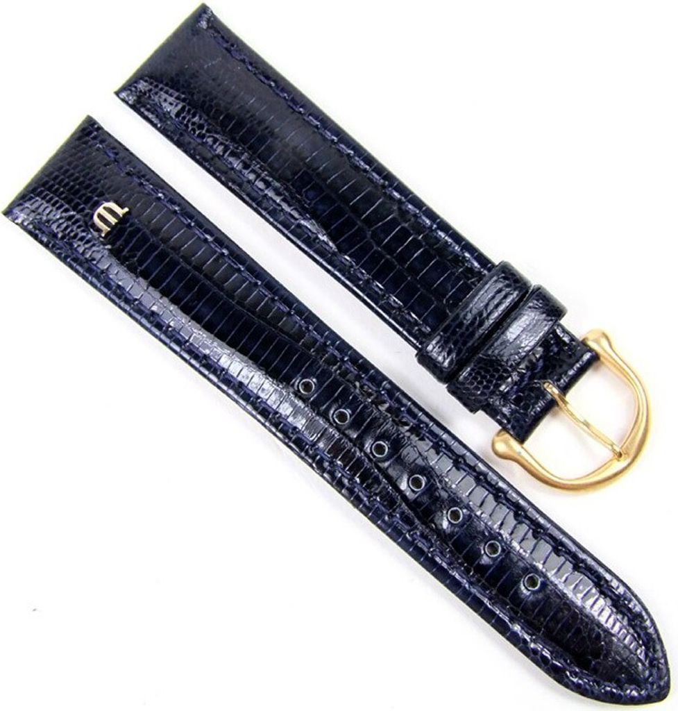 Ersatzband Echt Eidechsen-Leder Dunkelblau Maurice Lacroix 20740G, Stegbreite:16mm