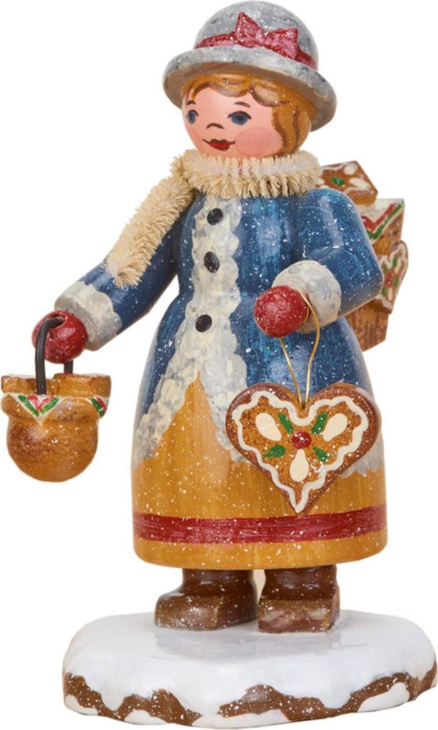 Winterkinder Pfefferküchlerin (7cm) von Hubrig Volkskunst Produktbild 