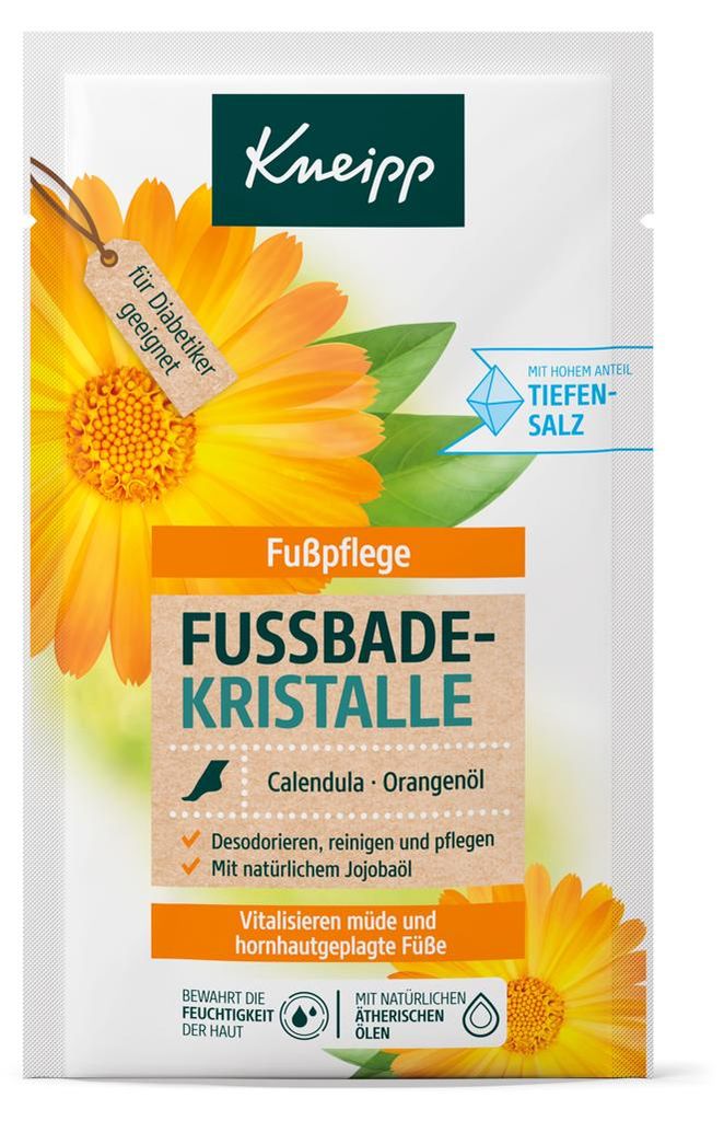 Kryształki do kąpieli stóp Kneipp z nagietkiem i odżywczym Zdjęcie produktu 