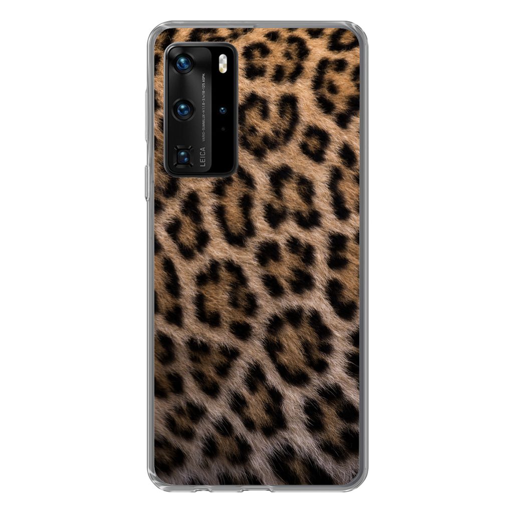 MuchoWow Handyhülle Schutzhülle Hülle für Huawei P40 Pro Panther Druck Silikon Softcase Handy Hülle - Schutz