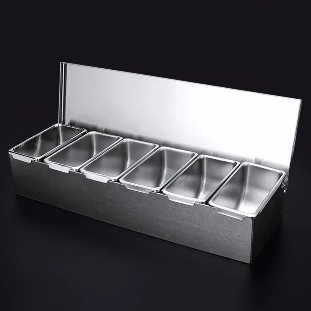 Recensione Portaspezie Acciaio Inox 6 Scomparti Argento - Test Cucina - 2