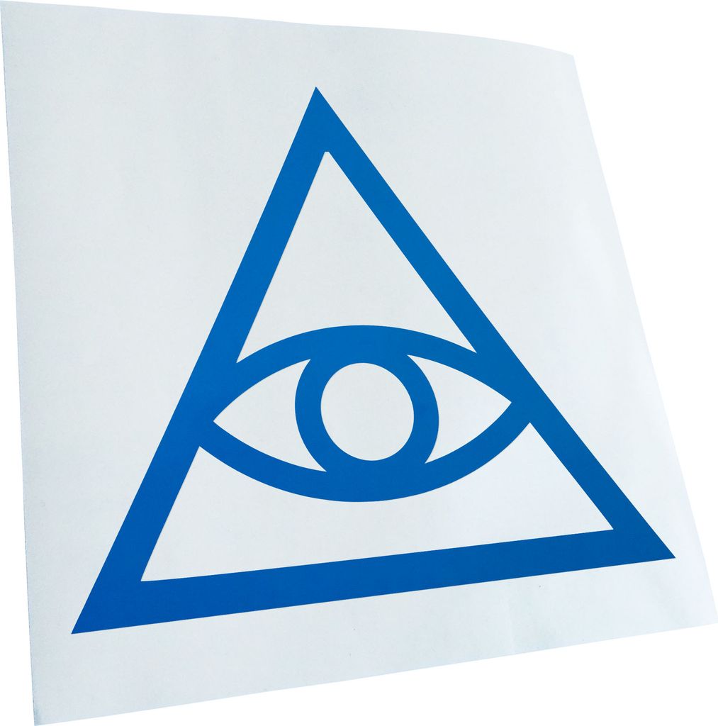 Kiwistar - Autoaufkleber - Auge der Vorsehung I - Blau - 40x35cm - Aufkleber für Auto, Laptop, Fahrrad, LKW, Motorrad Mehrfarbig JDM Decal Racing