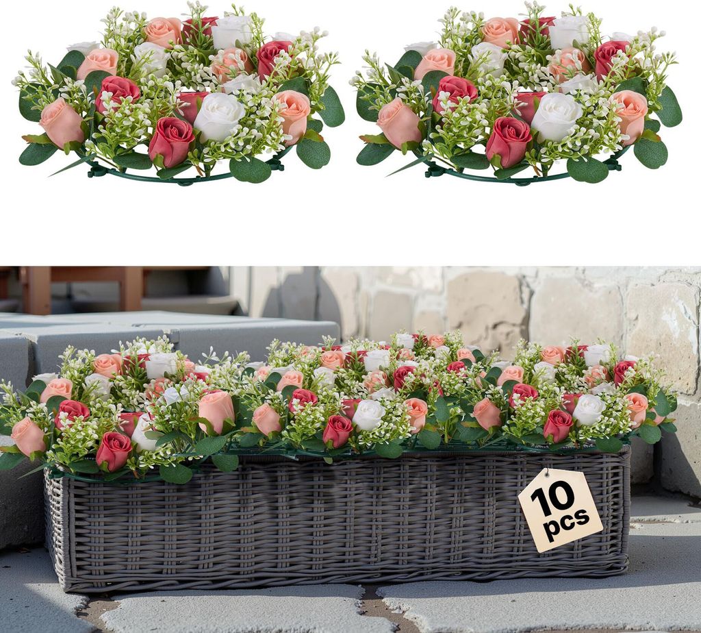 VEVOR Couronne de fleurs artificielles, 340x340x90 mm, Image du produit 