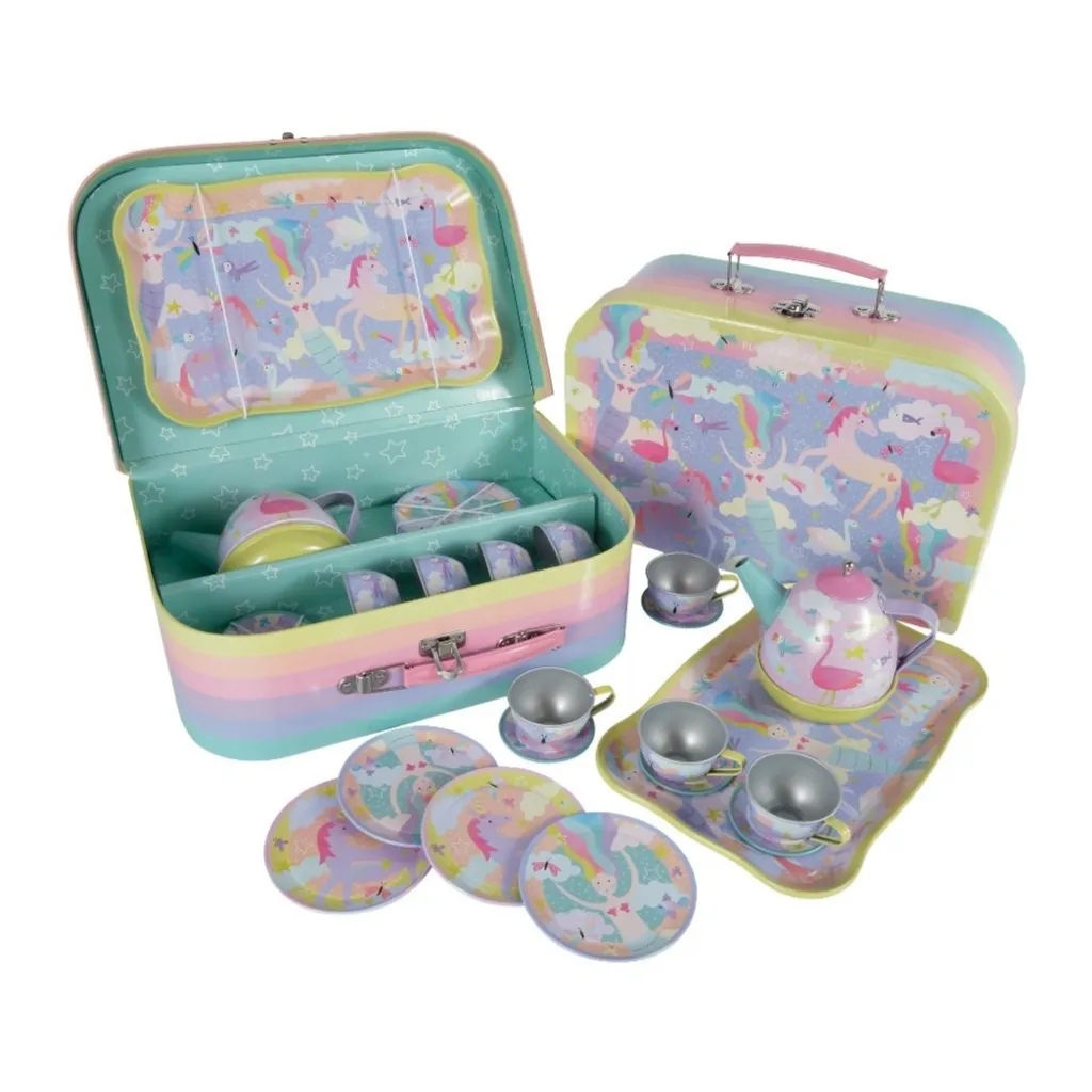 Service à thé musical Fantasia avec théière mélodique et 14 accessoires