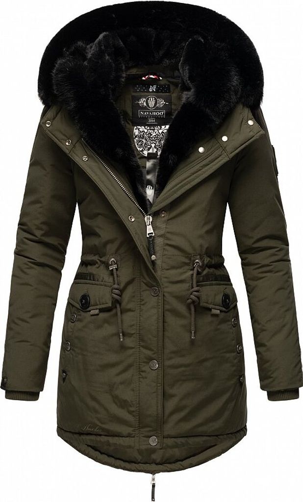 Navahoo Damen Parka Dark Olive 38