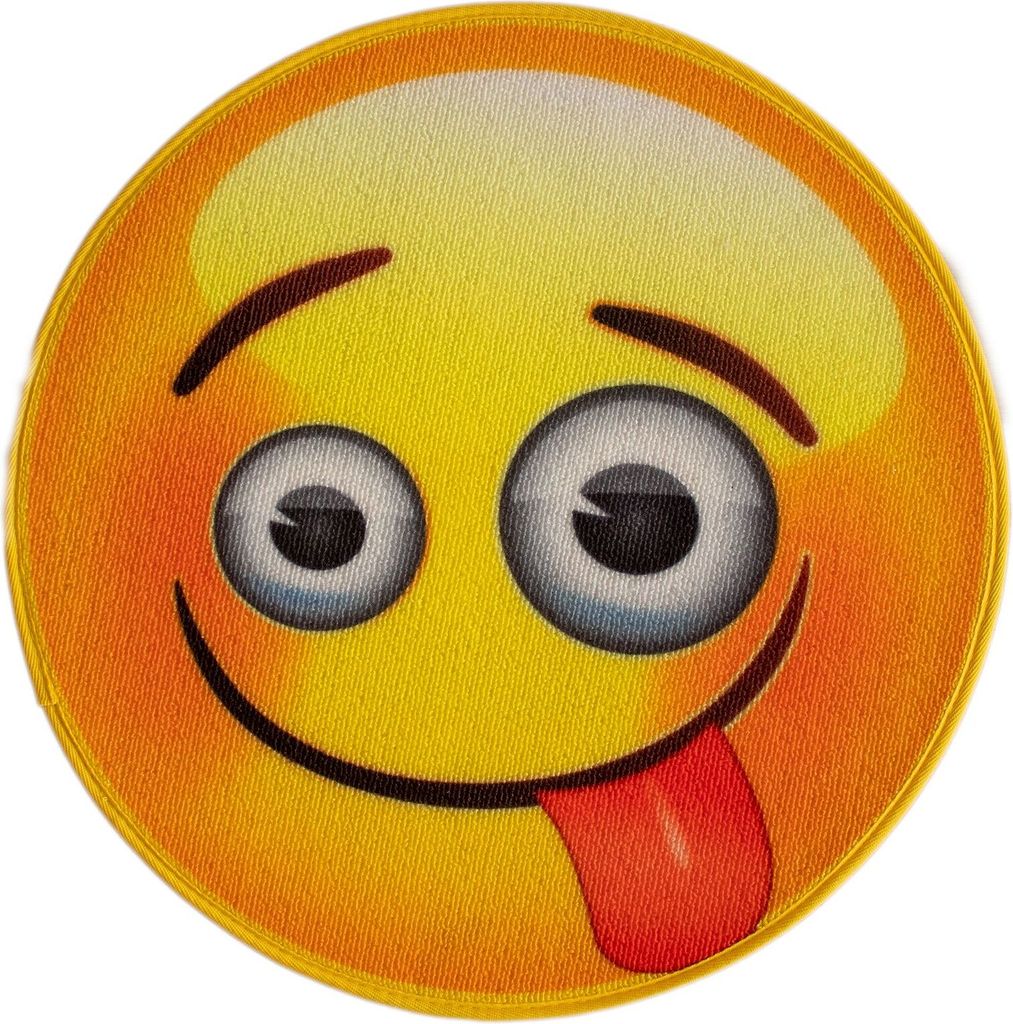 Smily - Emoji Grimassen-Gesicht Rund 50cm