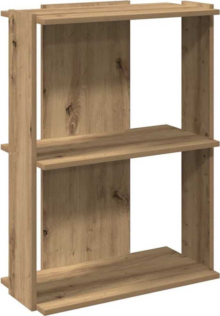 Bücherregal 3 Böden Artisan-Eiche 60x30x80 cm Holzwerkstoff