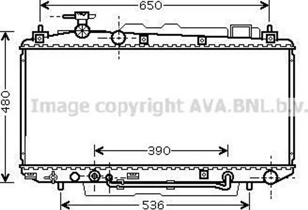 Anti-Surchauffe Moteur : Radiateur AVA 1640022130 pour RAV 4
