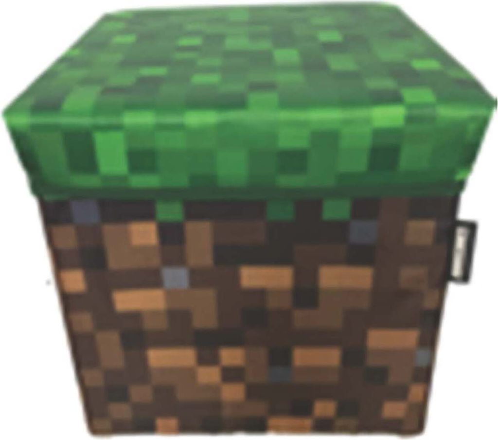 MINECRAFT - Sitz- und Aufbewahrungsboxen, Sitzhocker mit Stauraum, Grasblock Design