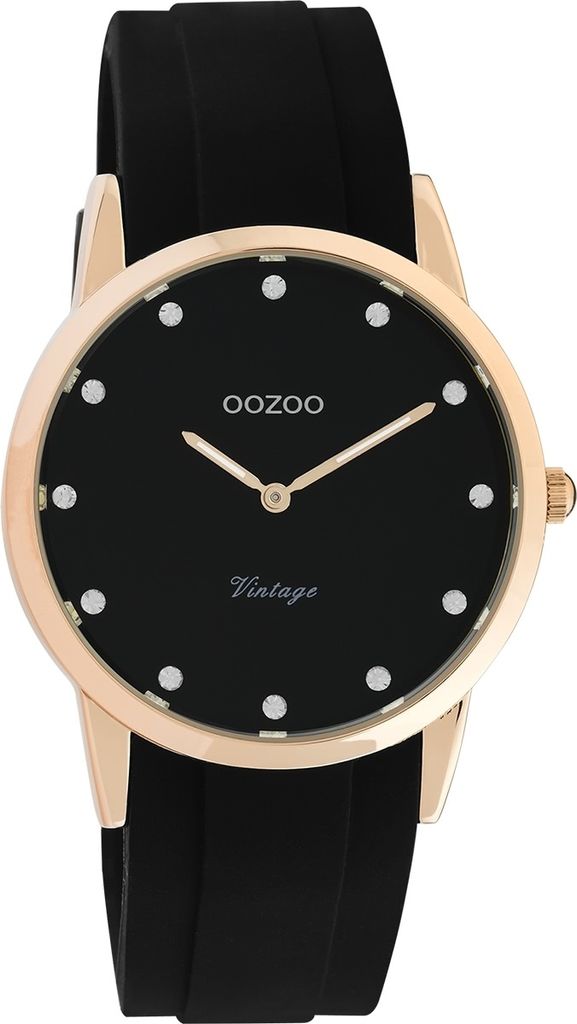 Oozoo Armbanduhr dunkelblau Edelstahl C20102 Vintage Damen Produktbild 