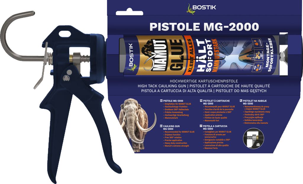 Bostik Profi MG 2000 310ml Kartuschen Dichtstoff Klebstoffpistole Presse Spritze