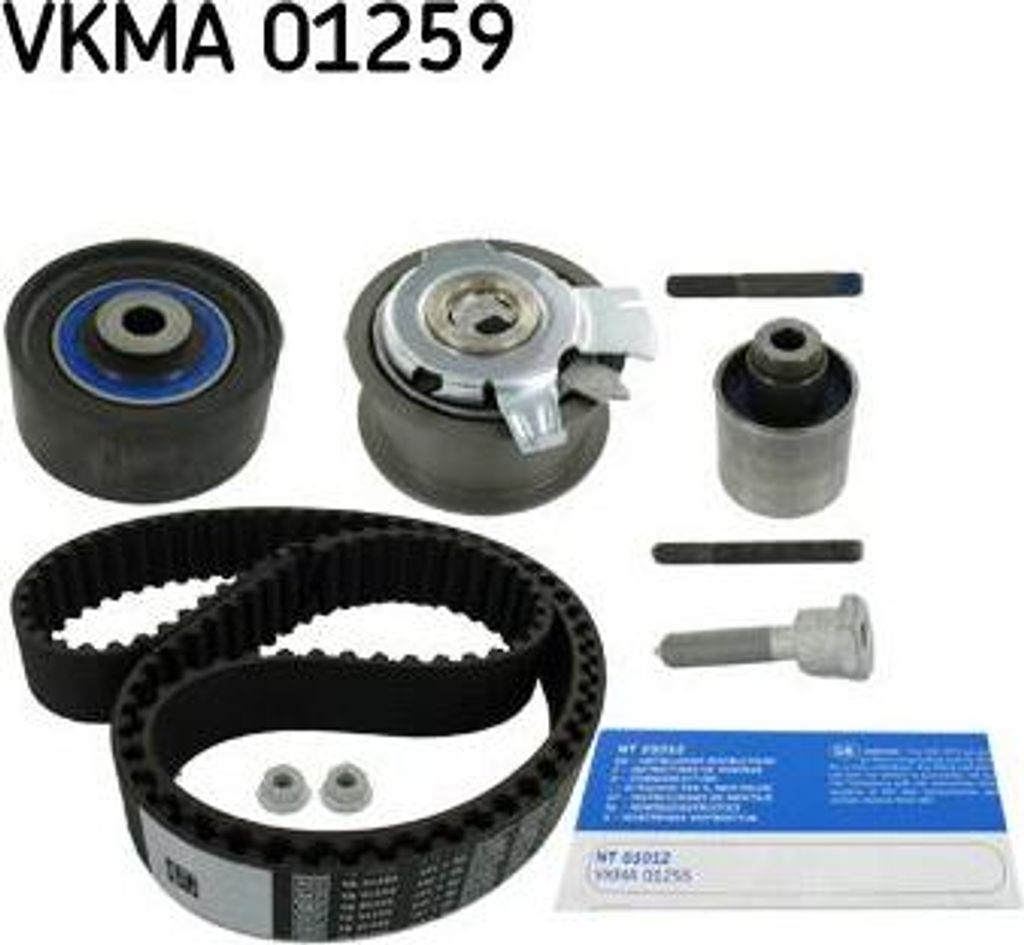 SKF VKMA01259 Zahnriemensatz OE 038109244J kompatibel mit A3 8P, Altea, Altea XL, Leon, Toledo, Octavia, Superb, Golf Plus, Golf V, Jetta, Passat 3...
