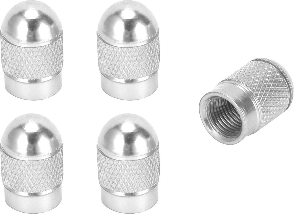 Reifenventilkappen 10x16MM Autoreifenventilkappe aus Aluminiumlegierung Silberton für Auto Motorrad LKW Anti-Crash-Reifenventilabdeckung Ventilsta...