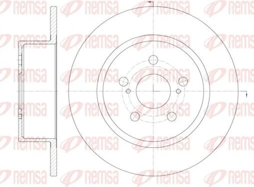 Disque de frein REMSA 6878.00 anti-vibration pour votre Avensis