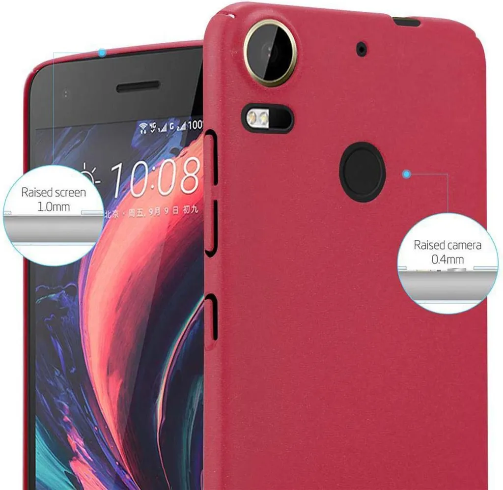 Custodia Cadorabo Rosso per HTC Desire 10 PRO - Cover Chic e Resistente - 2